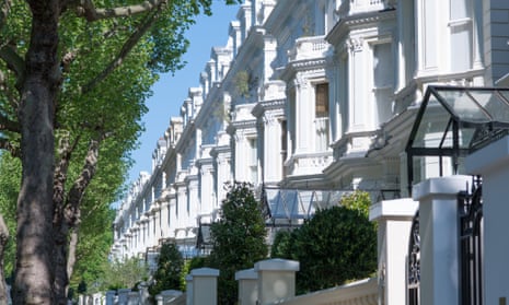 Exclusive properties on Holland Park, west London.