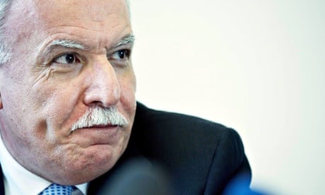 The Palestinian foreign minister, Riad Malki