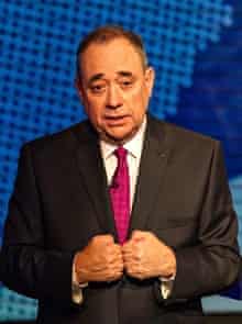Alex Salmond debating for the yes campaign. 