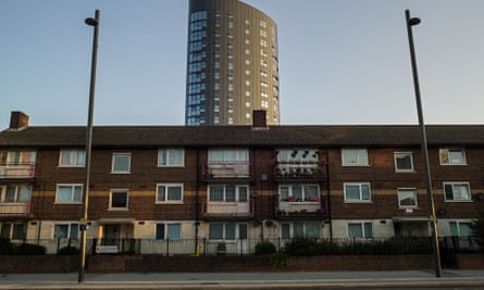 Stratford, east London. Houses on the Great Eastern Road
