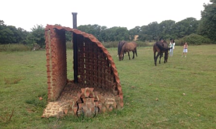 Brick folly … Terracott by Samantha Oswald, built of hand-made bricks dug from local clay.