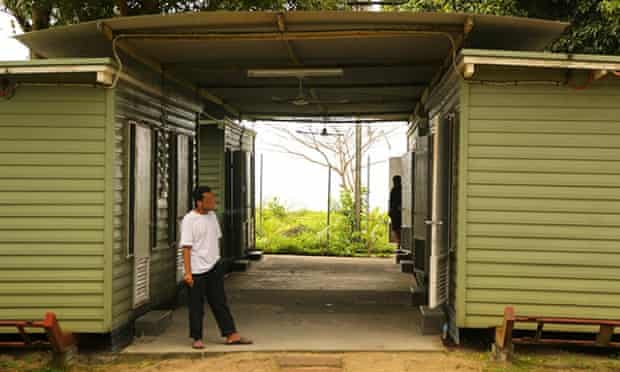 Supplied image of an asylum seeker arriving on Manus Island. Photograph: Department of Immigration