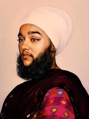 A British woman has been chosen for an extraordinary new photographic exhibition which showcases the world's best beards. Harnaam Kaur hit the headlines earlier this year when she revealed she had been growing facial hair since the age of 16 - she suffers from polycystic ovary syndrome which causes excess hair growth. Throughout her teenage years Harnaam, from Slough, Berkshire, was taunted by cruel school bullies and tried everything from waxing to shaving and bleaching in order to hide her whiskers. But she ditched her razor for good after being baptized as a Sikh, a religion which forbids the cutting of body hair. Now she has been selected for a new portrait series, called #Project60, a celebration of 60 of the best beards from all over the world.
