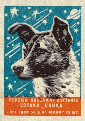 Laika Matchbox label, USSR (c.1957)