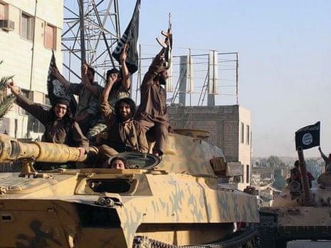 Islamic State fighters in Raqqa.