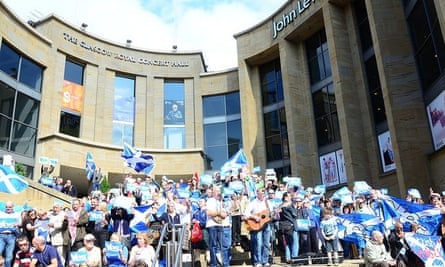 Yes Campaign Flash Mob at Glasgow Royal Concert Hall.