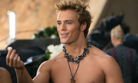 Claflin as Finnick Odair in The Hunger Games: Catching Fire.