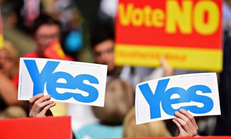 Yes and no posters in Scotland ahead of the independence referendum