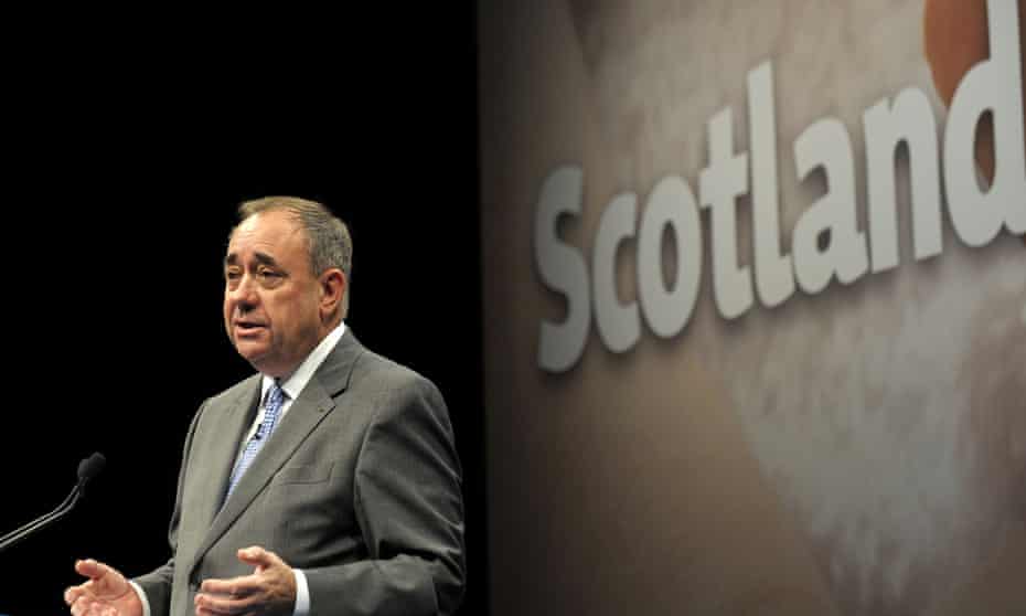 Alex Salmond speaking at his press conference