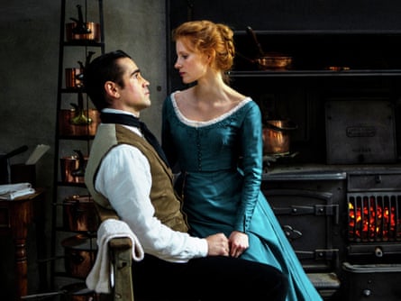 Colin Farrell and Jessica Chastain in Ullmann's film version of Miss Julie.