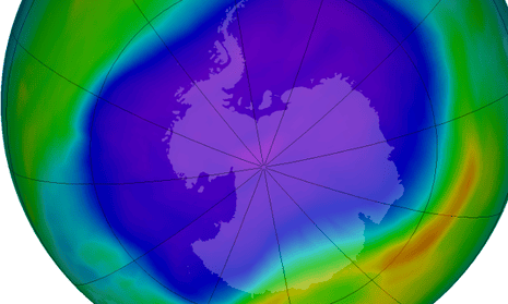 The largest ozone layer hole, in 2006