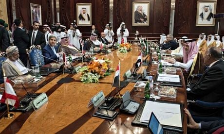 John Kerry attnded a meeting of Arab states to seek support for Obama's plan for air strikes against