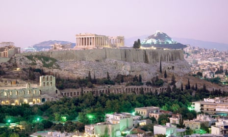 The Acropolis viewed from south-west Athens.