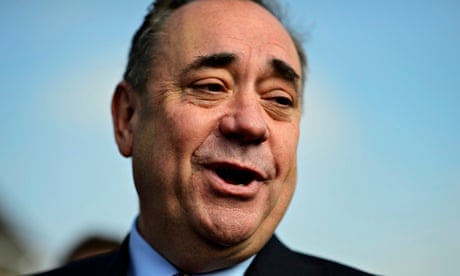 Scotland's first minister Alex Salmond in Dyce, near Aberdeen