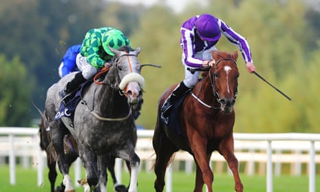 The Grey Gatsby catches the hot favourite Australia in the Irish Champion Stakes