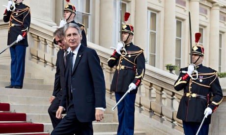 Philip Hammond arrives for an international conference on Islamic State