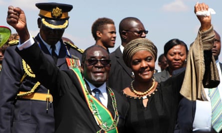 Zimbabwe President Robert Mugabe with his wife Grace.