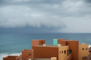 Hurricane Odile approaches Los Cabos, Mexico, Sunday, 14 September 2014. Hurricane Odile turned into a category 4 hurricane and is expected to make a close brush with the southern portion of Mexico's Baja California peninsula on Sunday evening