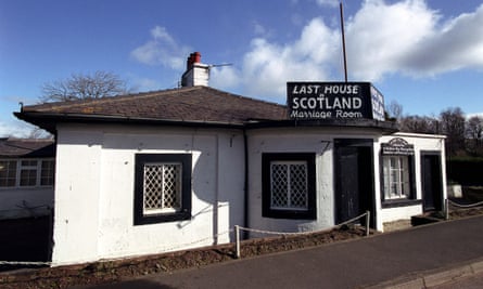 The First and Last house marriage room in Gretna Green on the Scottish border.
