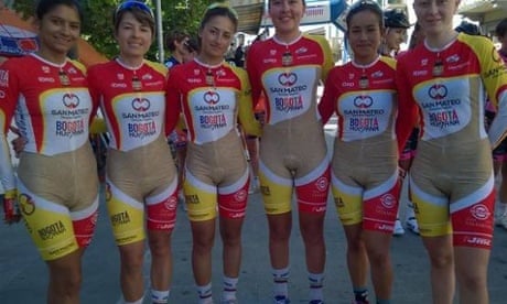 Colombian women s flesh coloured cycling kit unacceptable says