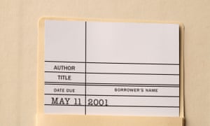 Library book checkout card