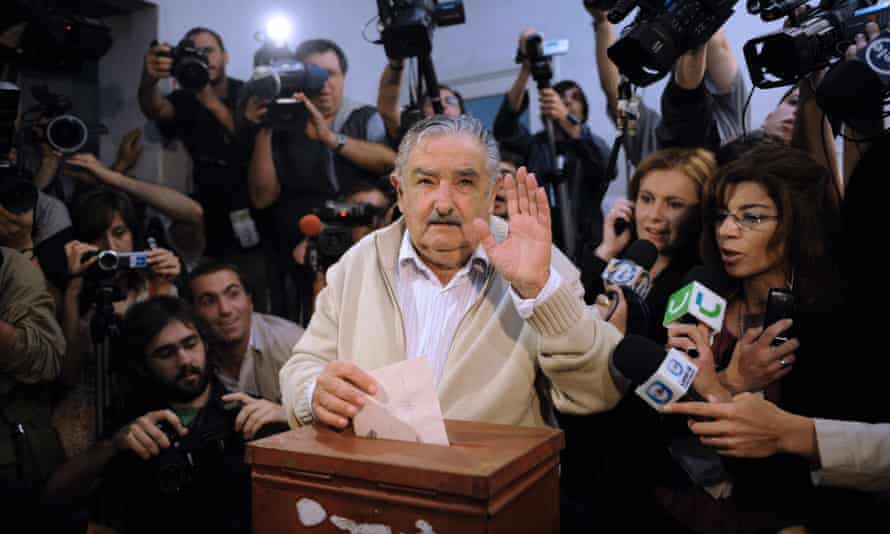 José Mujica casts his vote during the Uruguay's presidential election in 2009.