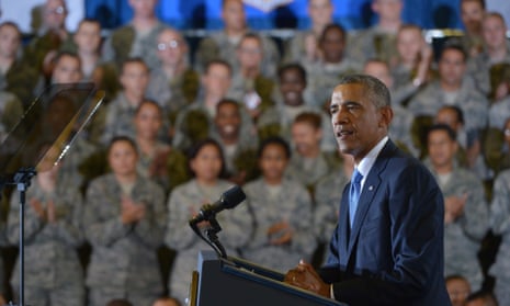 US President Barack Obama speaks at US Central Command.