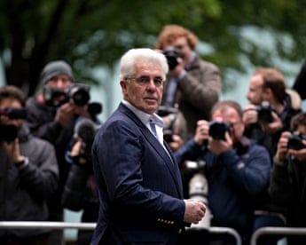 Max Clifford arriving for his trial in April