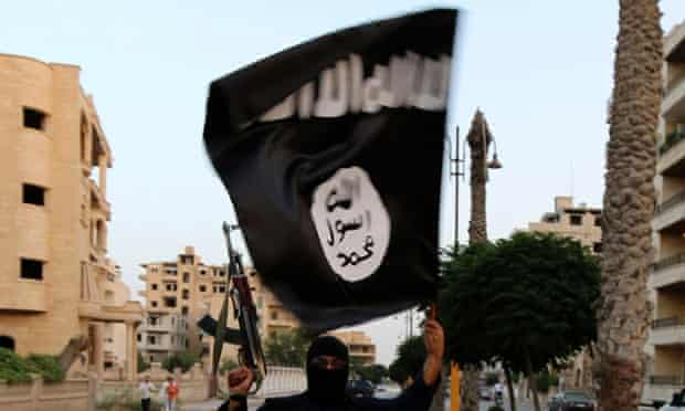 The Islamic State flag.