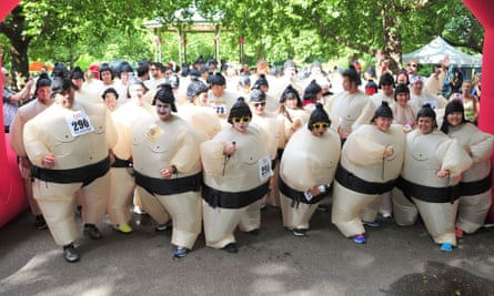 Sumo run in Battersea Park