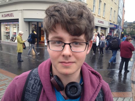 Jamie Storey, 17, from Dundee, voted for the first time today.