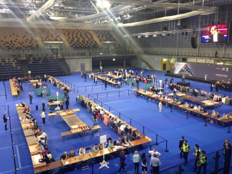 The count begins in Glasgow.