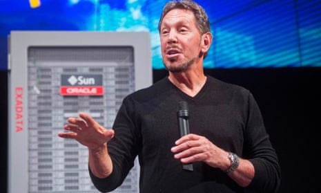 Oracle Corp's Larry Ellison introduces the Oracle Database In-Memory during a launch event at the company's headquarters in Redwood Shores, California.