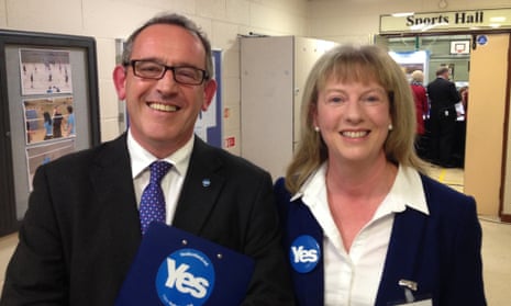 SNP Dundee East MP Stewart Hosie and SNP MSP Shona Robison in Dundee. 