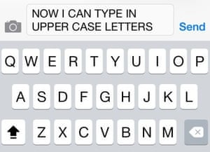 Caps Lock in iMessage