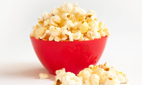 A bowl of popcorn - all gone if you're watching The Island