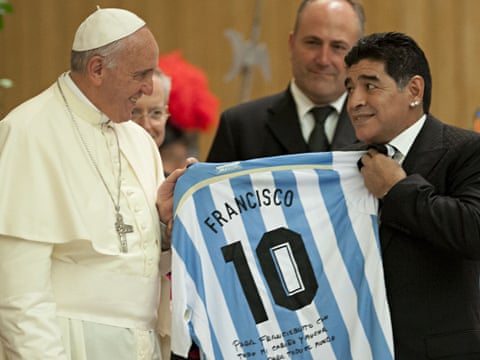 Pope Francis meets Maradona