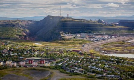 The iron ore mine, operated by LKAB, Sweden's state-owned mining company in Kiruna, Sweden, on August 21, 2013. Swedes living in the Arctic town of Kiruna are packing up their belongings before their homes are bulldozed to make way for iron ore mining driven by Chinese demand.