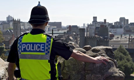 Police officer at Cardiff Castle