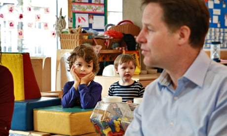 Nick Clegg at Coin Street nursery