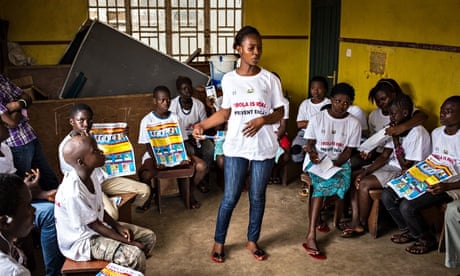 sierra leone children learning about ebols