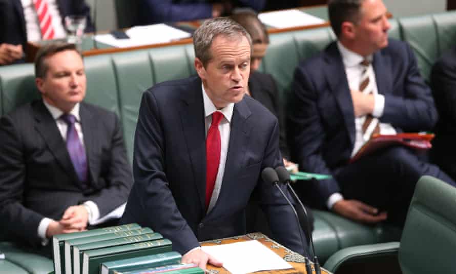 The Leader of the Opposition Bill Shorten makes a reply to Prime Minister Tony Abbott's statement on national security before question time in the House of Representatives this afternoon.  Mike Bowers for The Guardian Australia