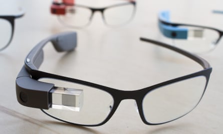 Google Glass ...  you may never have to leave the internet at all. Photograph: John Minchillo/AP
