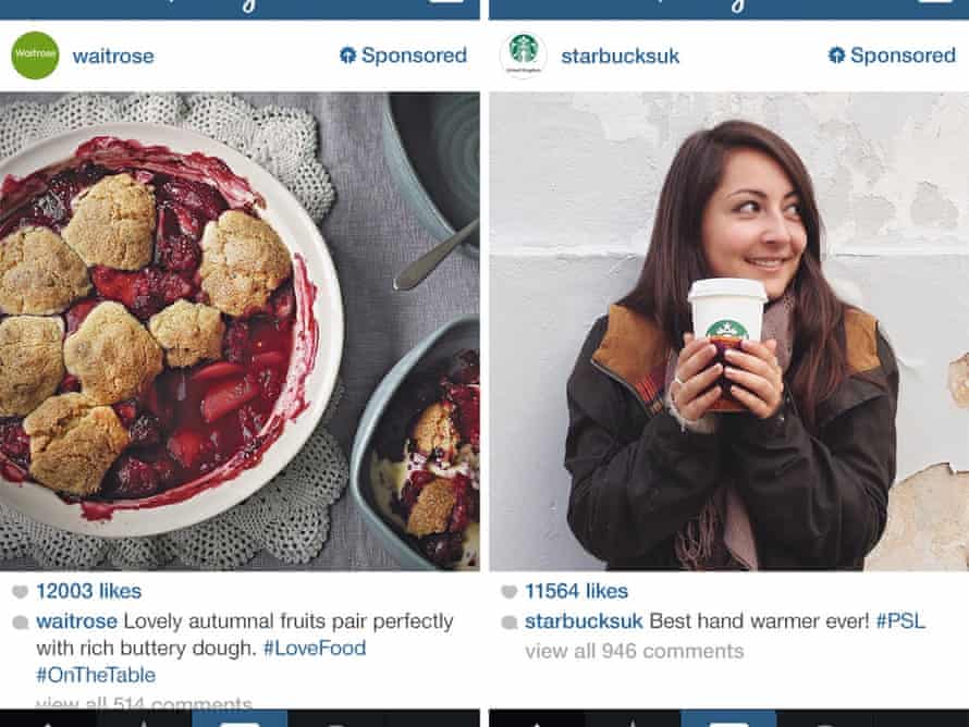 Waitrose and Starbucks are among the first brands to run Instagram ads in the UK.