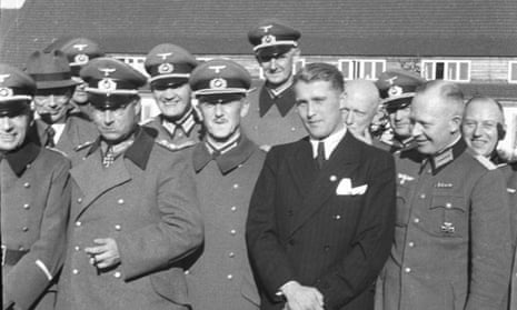 Walter Dornberger, Friedrich Olbricht, Wilhelm von Leeb, and Wernher von Braun at Peenemünde, 1941