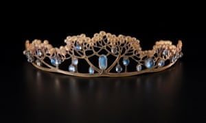 Tiara of horn and moonstone made by FJ Partridge for Liberty & Co