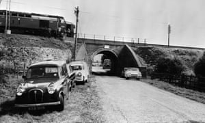 8th August 1963:  The Mail Train which was stopped on a bridge during 'The Great Train Robbery' so that it could be unloaded.
