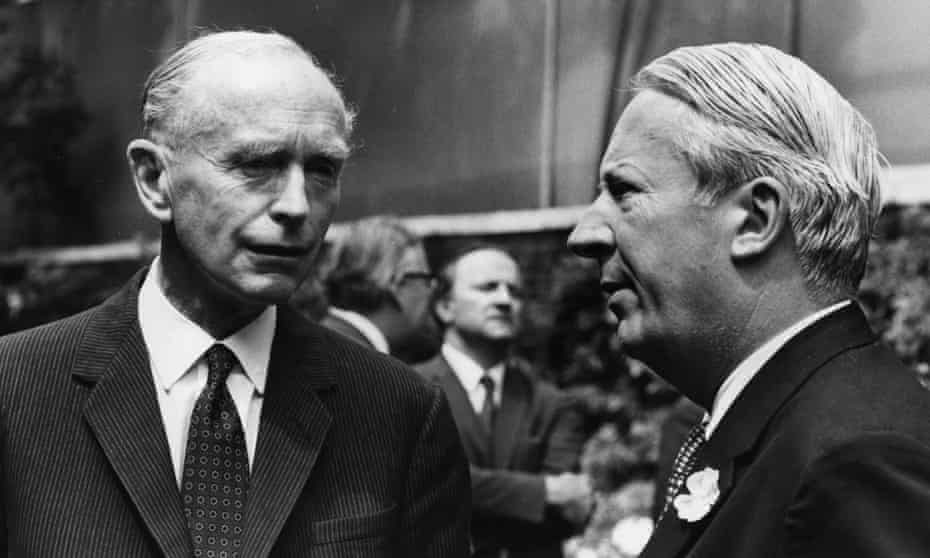 British foreign secretary Alec Douglas-Home with prime minister Edward Heath in 1970