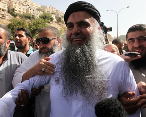 Abu Qatada after being cleared of terror charges In Jordan