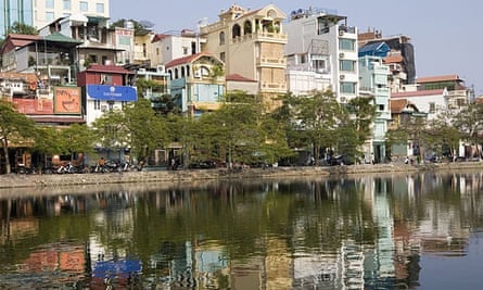 Residential area at the Ho Tay Lake in Hanoi.